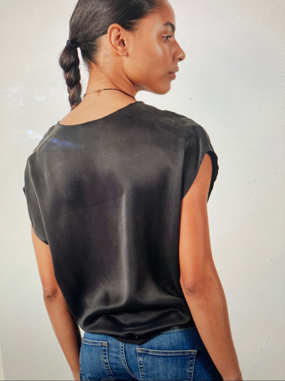 Ruti All Day Washable Black Silk Top - Picture 2 of 8